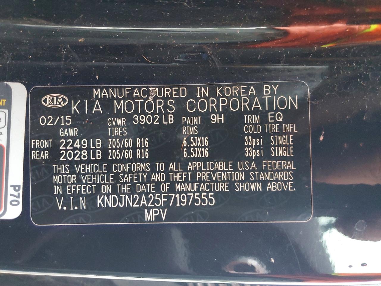 2015 KIA SOUL BASE photo 23