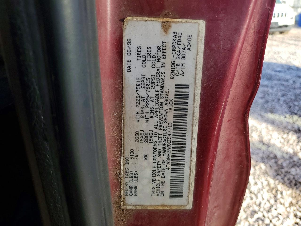 1999 TOYOTA TACOMA XTRACAB PRERUNNER photo 34