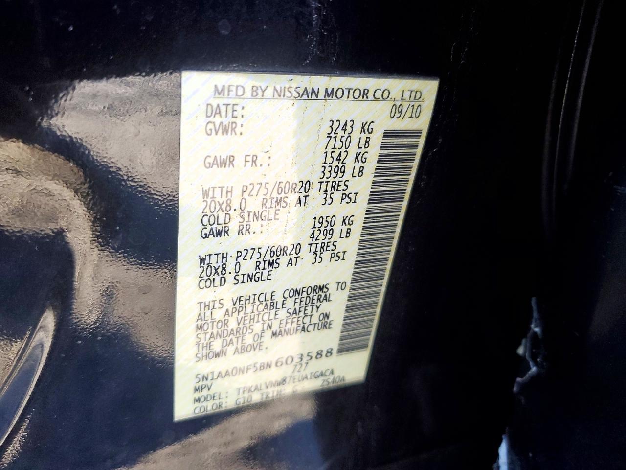 2011 NISSAN ARMADA PLATINUM photo 13