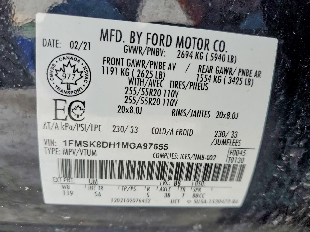 2021 FORD EXPLORER XLT photo 13