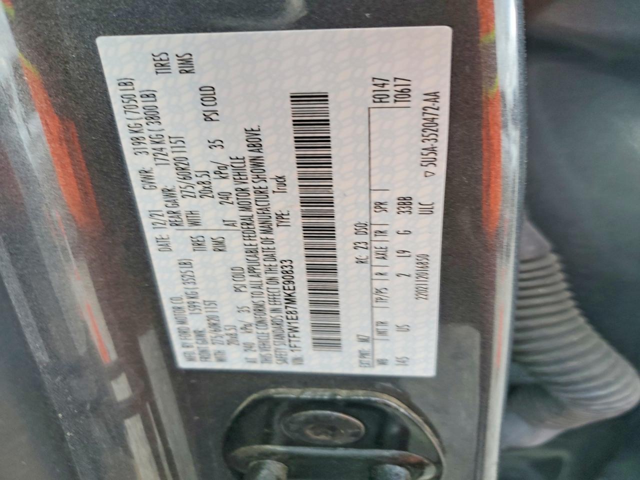 2021 FORD F150 SUPERCREW photo 23