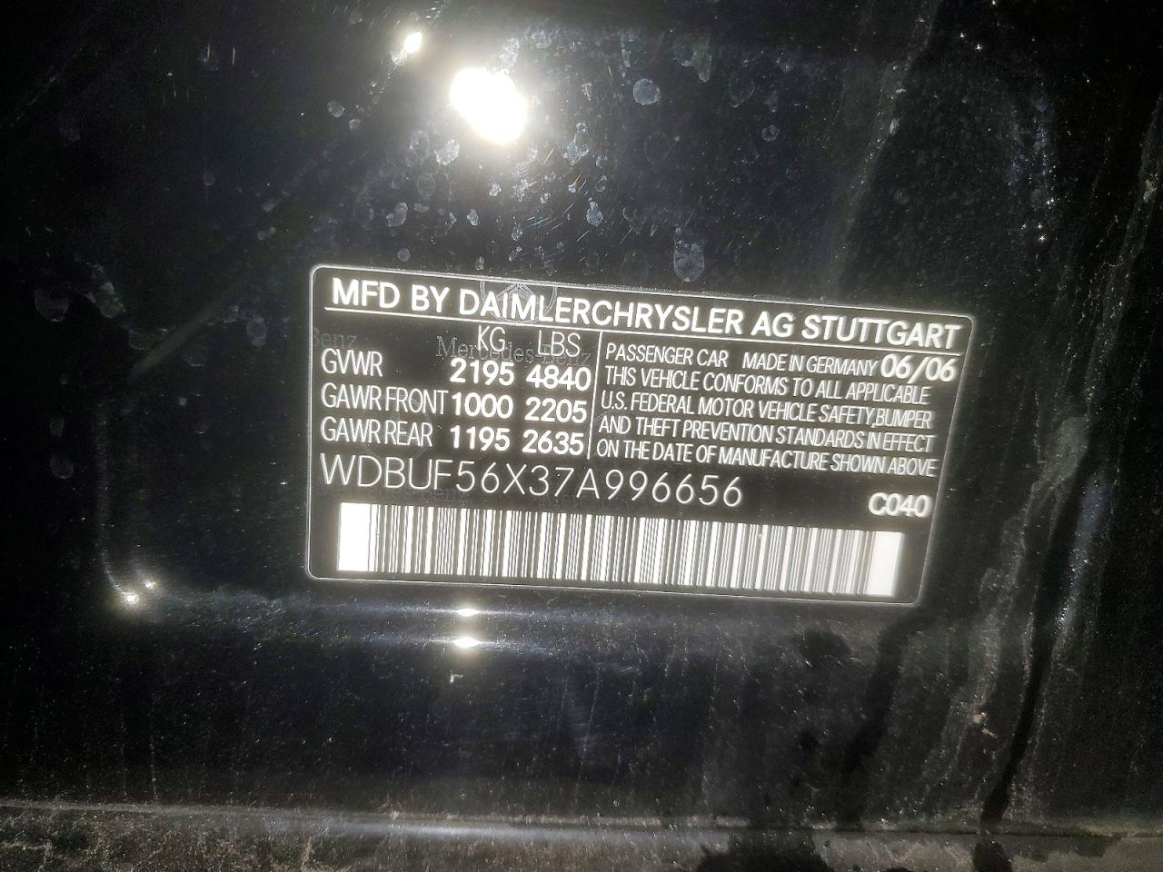 2007 MERCEDES-BENZ E 350 photo 12