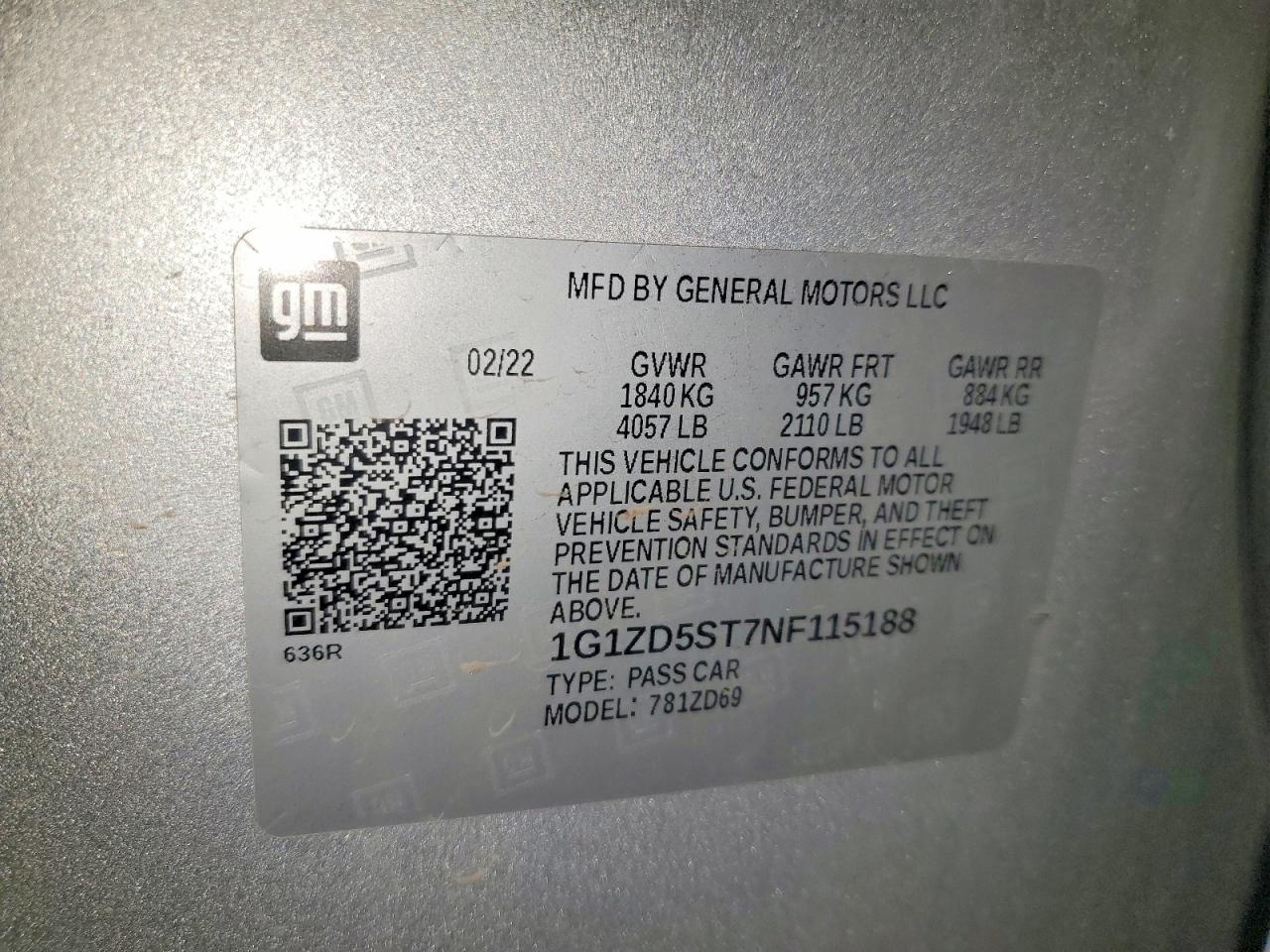 2022 CHEVROLET MALIBU LT photo 25