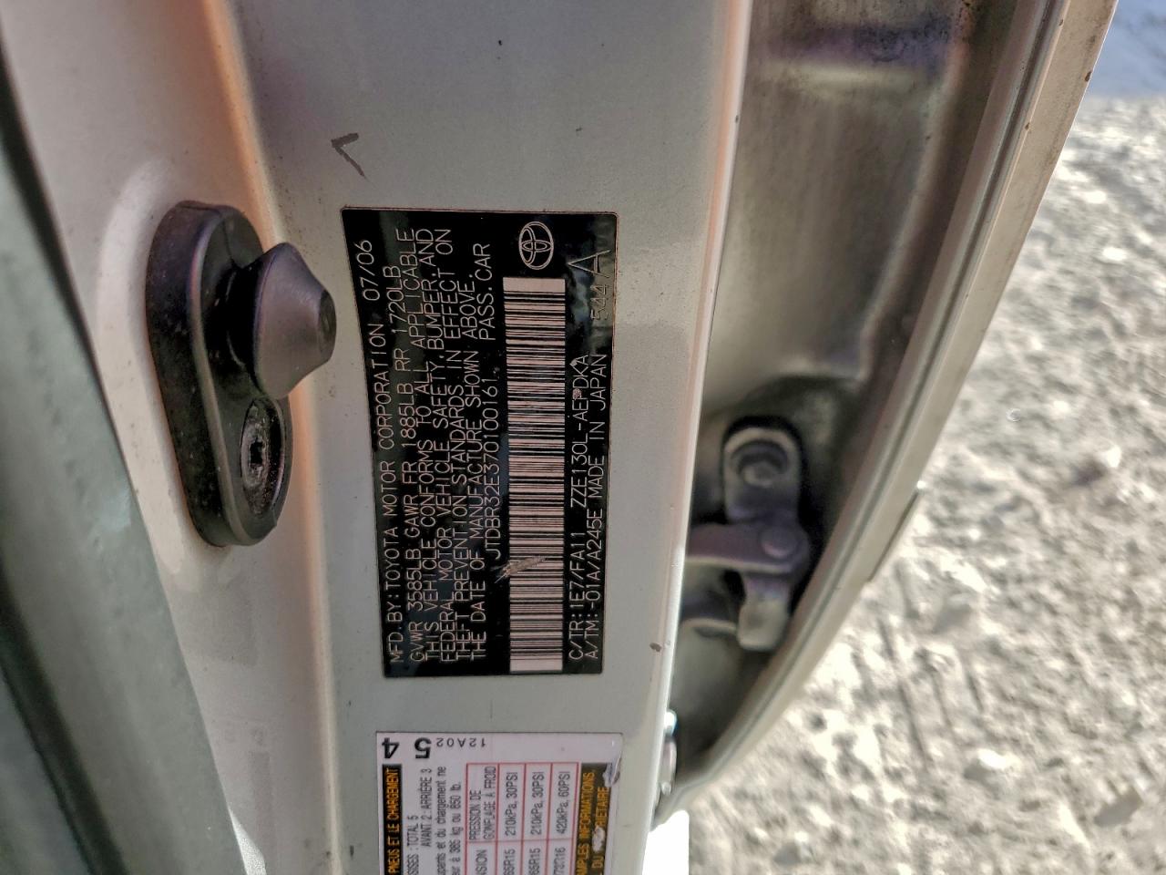 2007 TOYOTA COROLLA CE photo 12