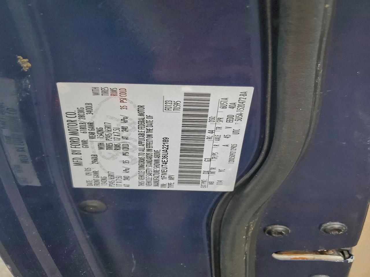 2006 FORD EXPLORER EDDIE BAUER photo 37