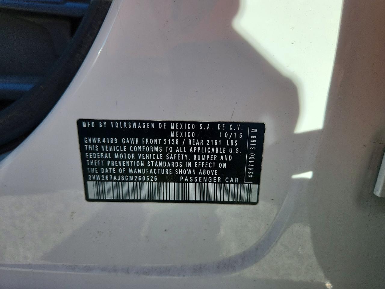 2016 VOLKSWAGEN JETTA S photo 12