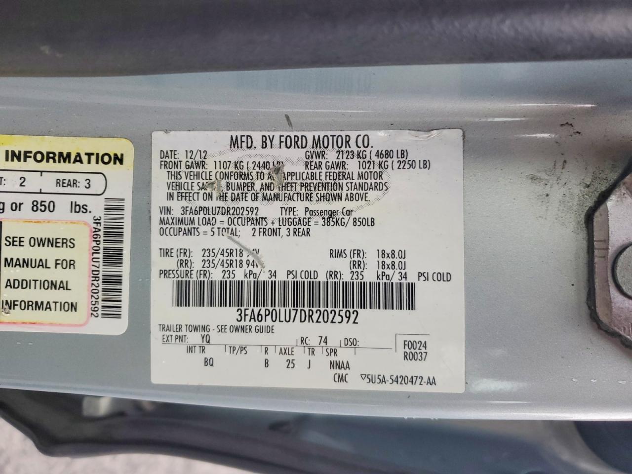 2013 FORD FUSION SE HYBRID photo 12