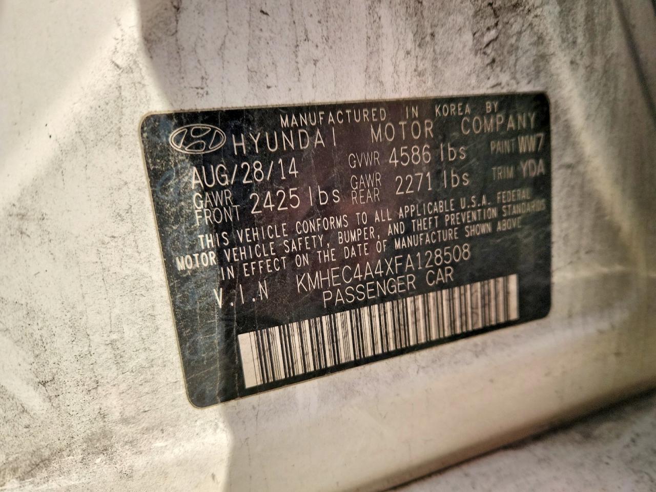 2015 HYUNDAI SONATA HYBRID photo 12