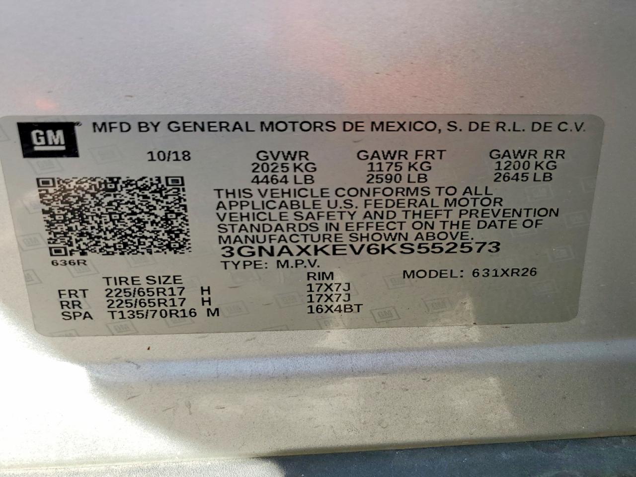 2019 CHEVROLET EQUINOX LT photo 13