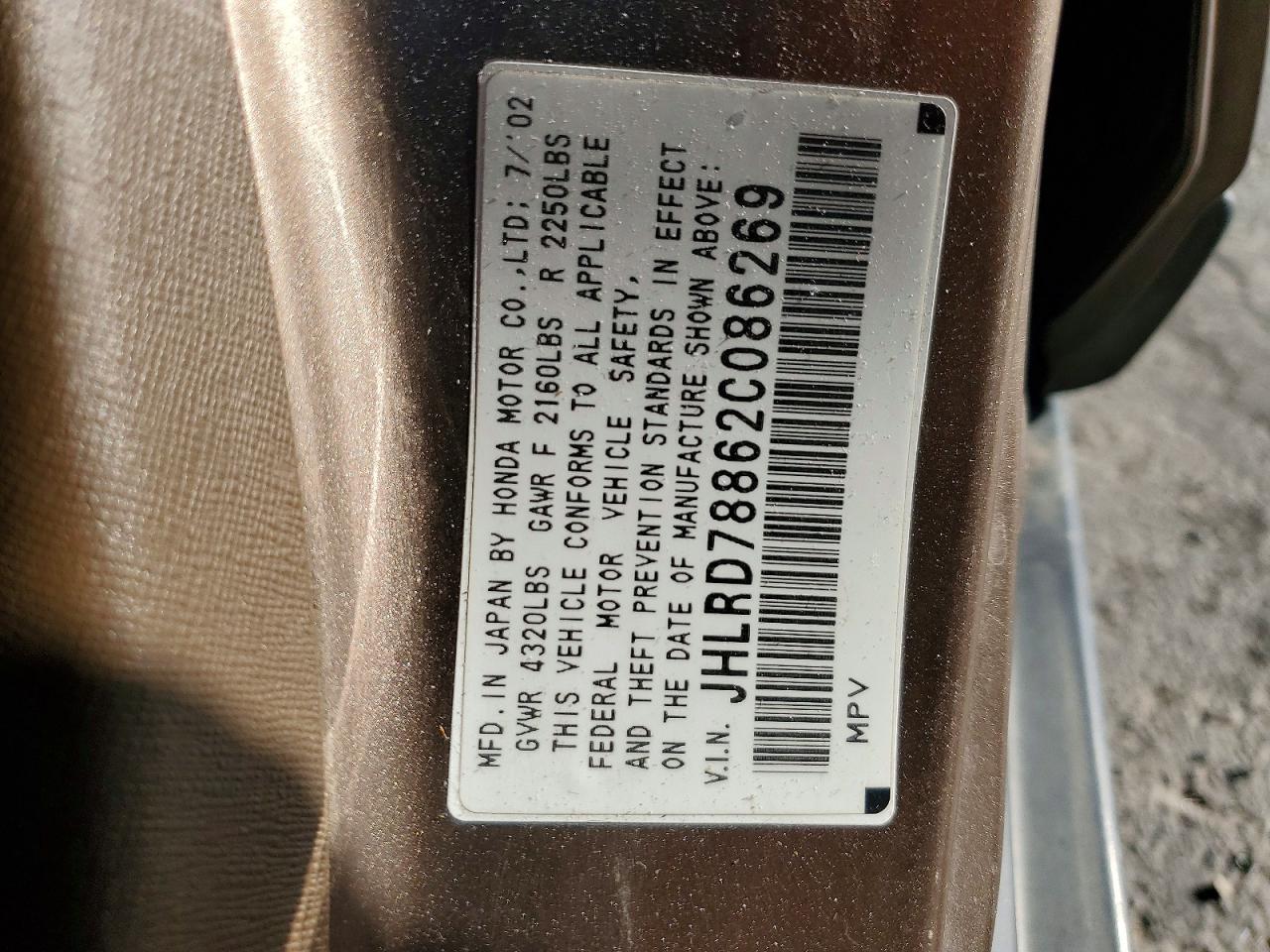 2002 HONDA CR-V EX photo 13