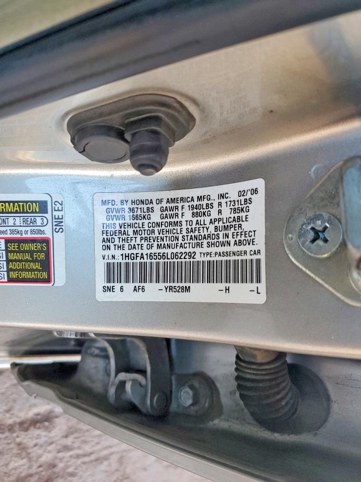 2006 HONDA CIVIC LX photo 13