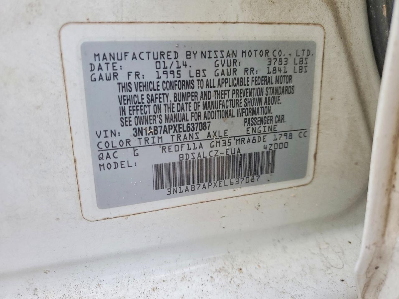 2014 NISSAN SENTRA S photo 12