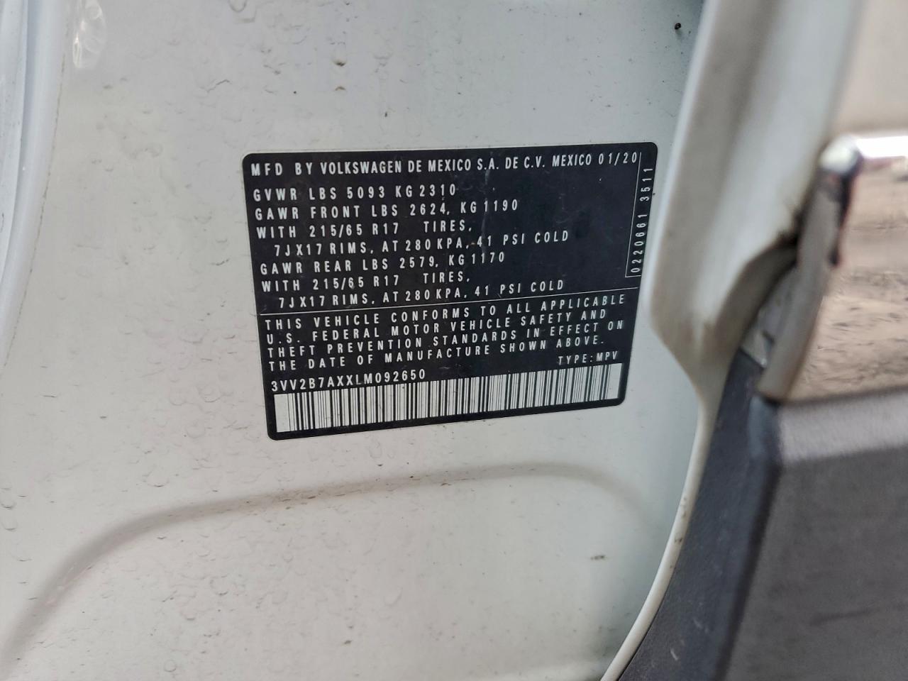 2020 VOLKSWAGEN TIGUAN SE photo 12