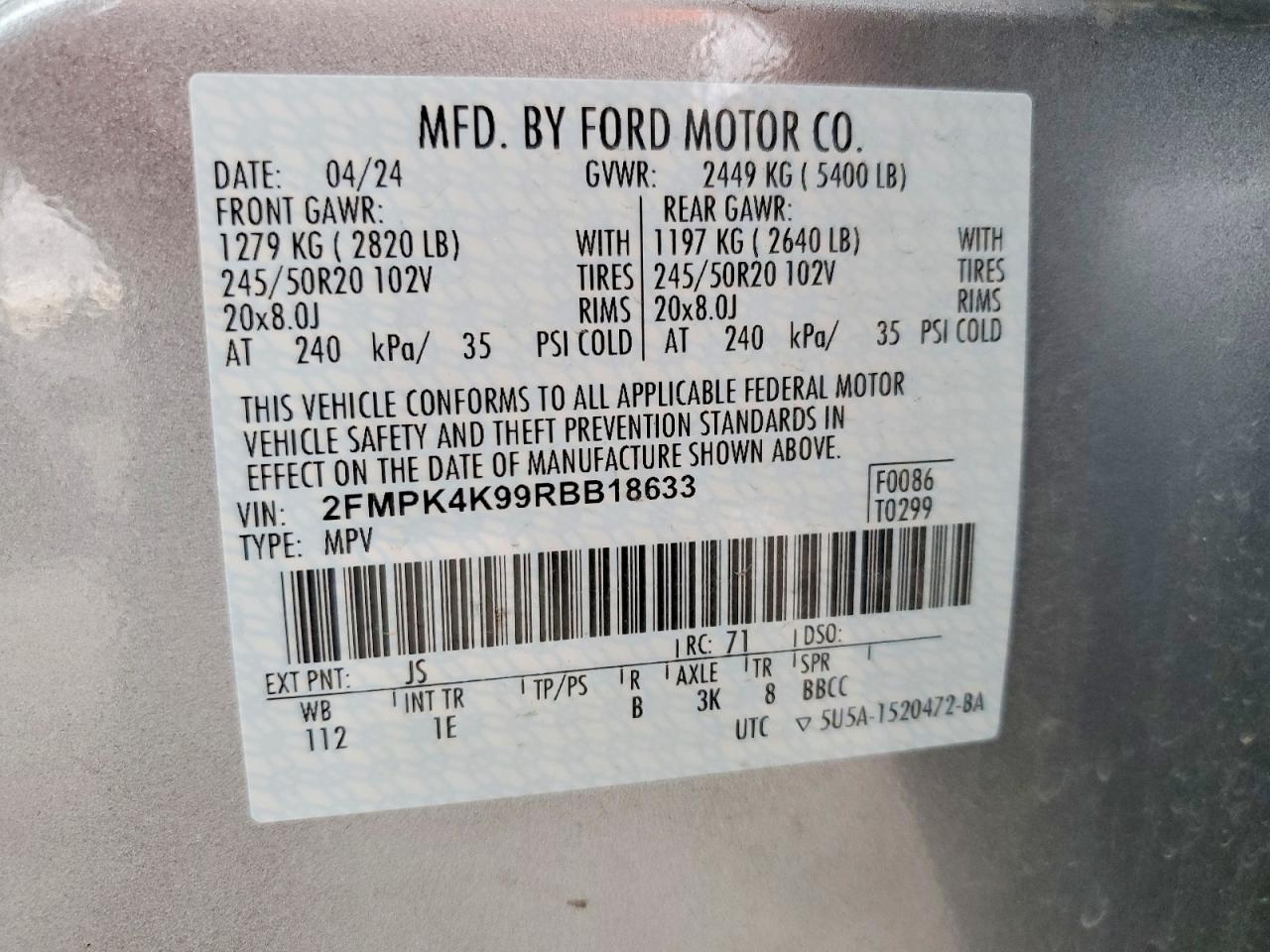 2024 FORD EDGE TITANIUM photo 13