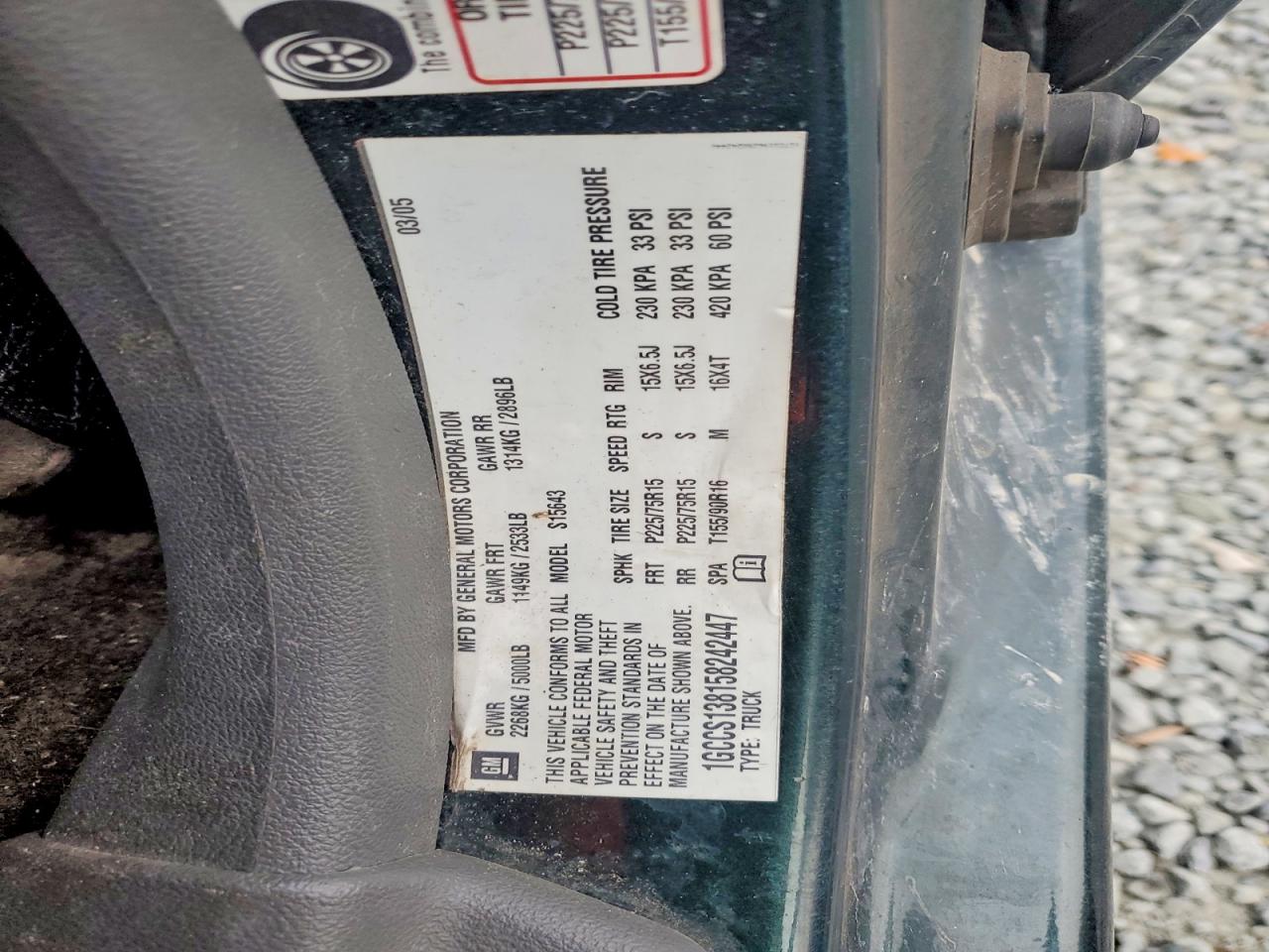 2005 CHEVROLET COLORADO photo 12