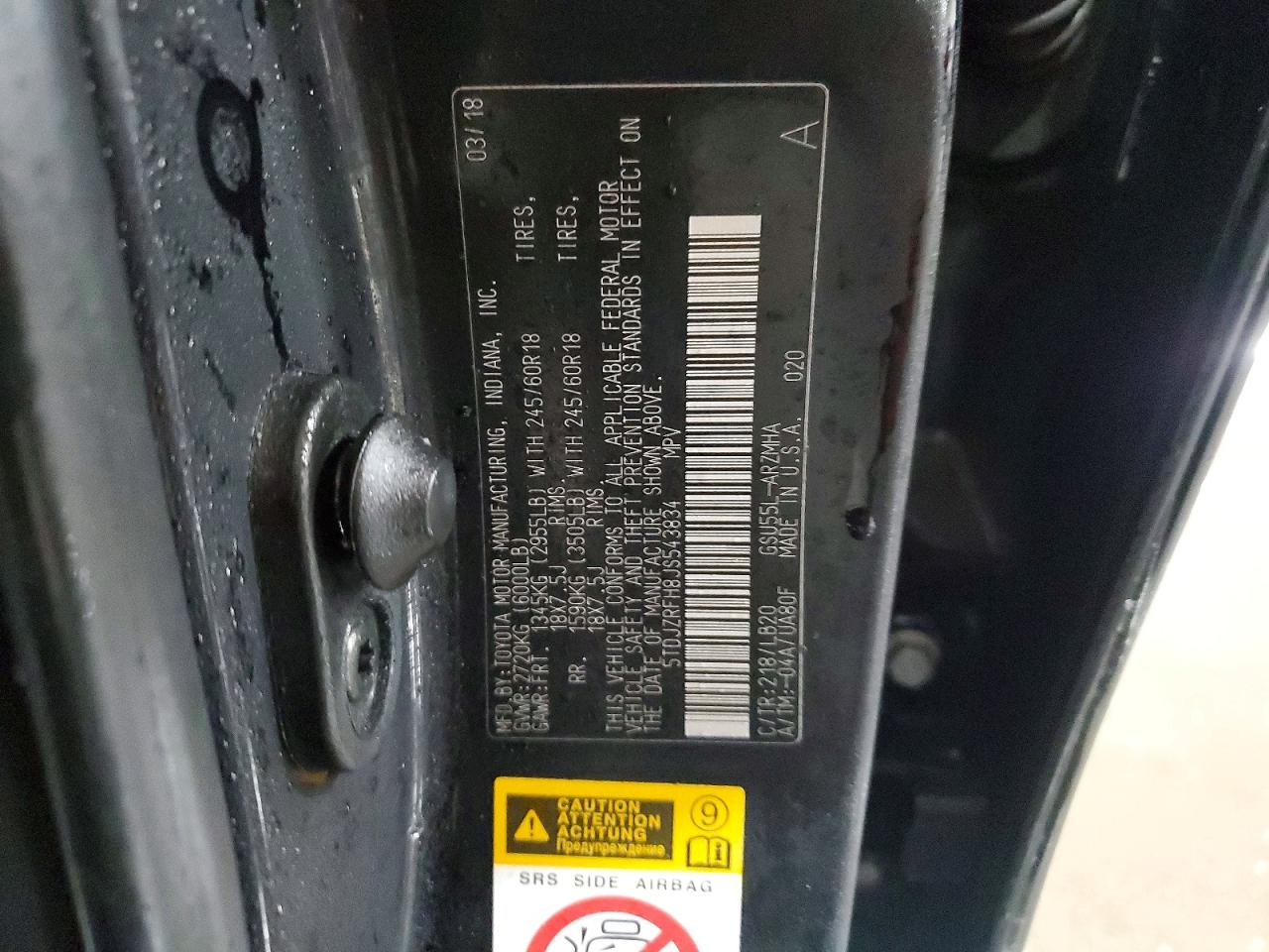 2018 TOYOTA HIGHLANDER SE photo 13