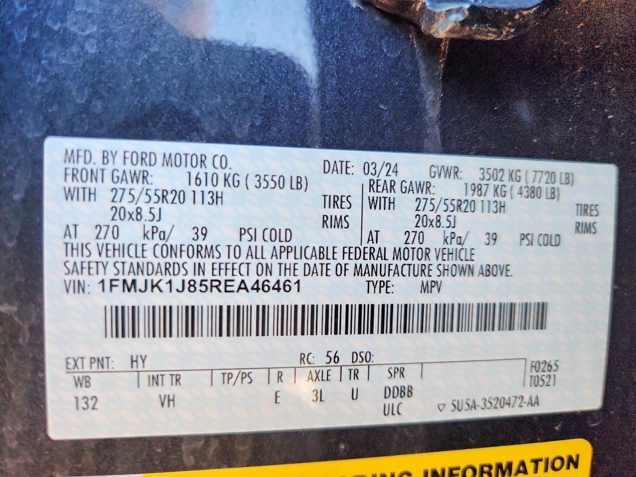 2024 FORD EXPEDITION MAX XLT photo 13