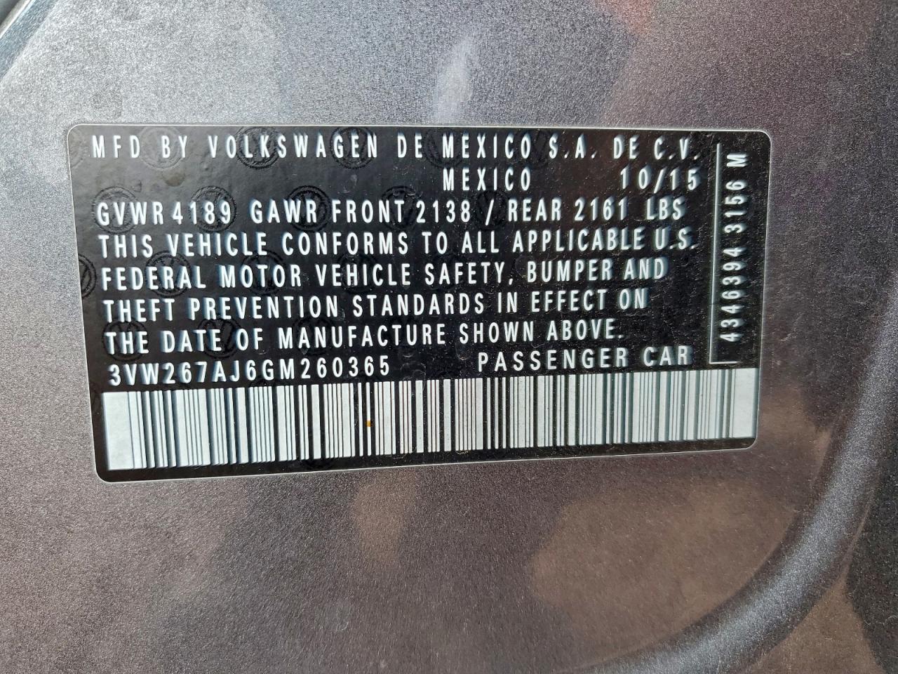 2016 VOLKSWAGEN JETTA S photo 13