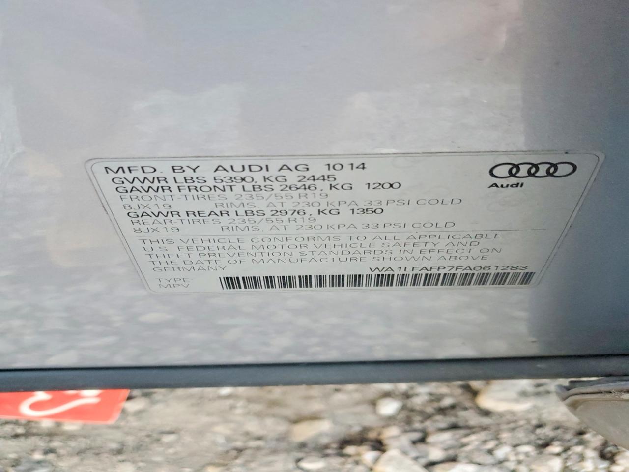 2015 AUDI Q5 PREMIUM PLUS photo 13