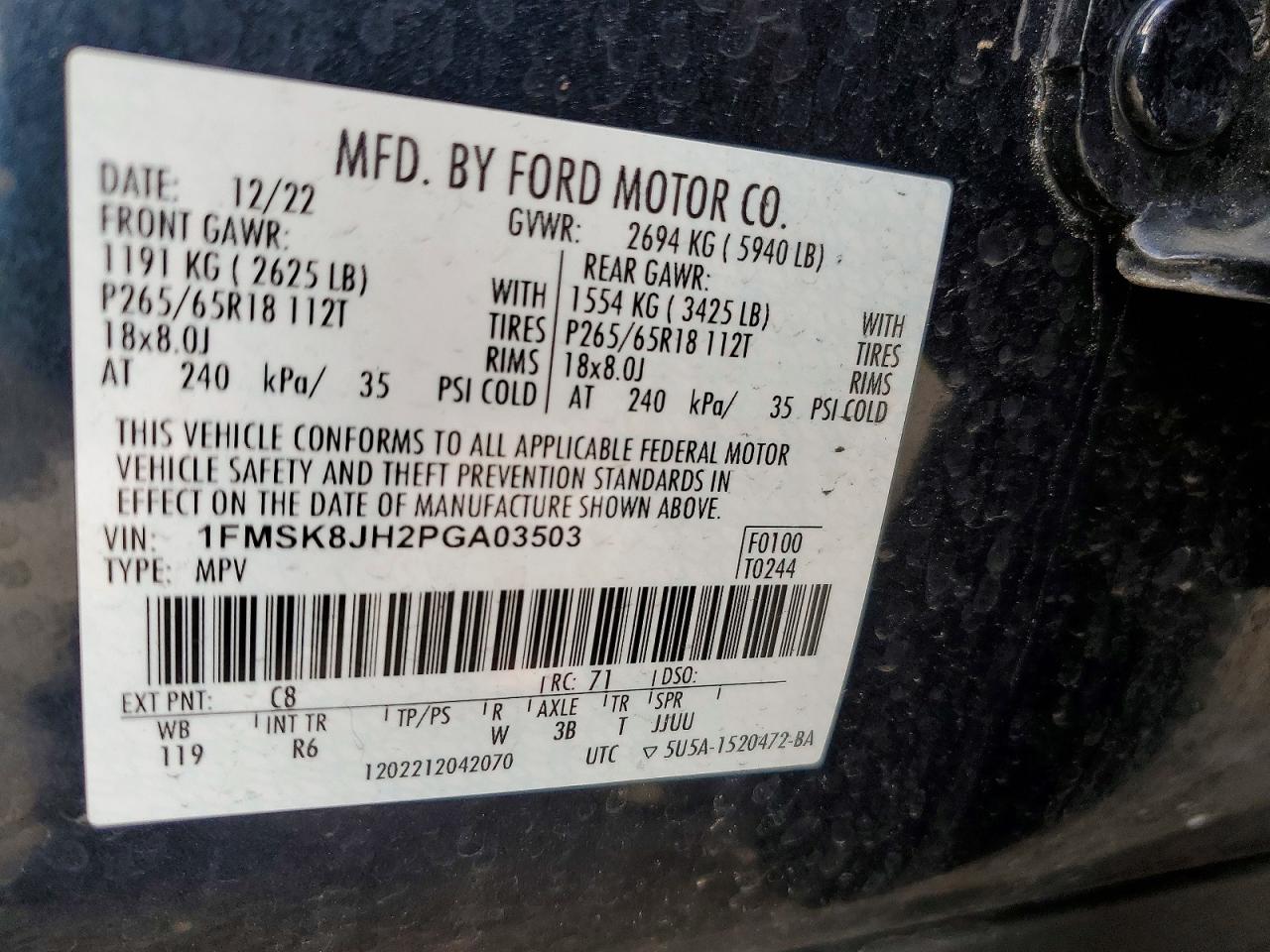 2023 FORD EXPLORER TIMBERLINE photo 13