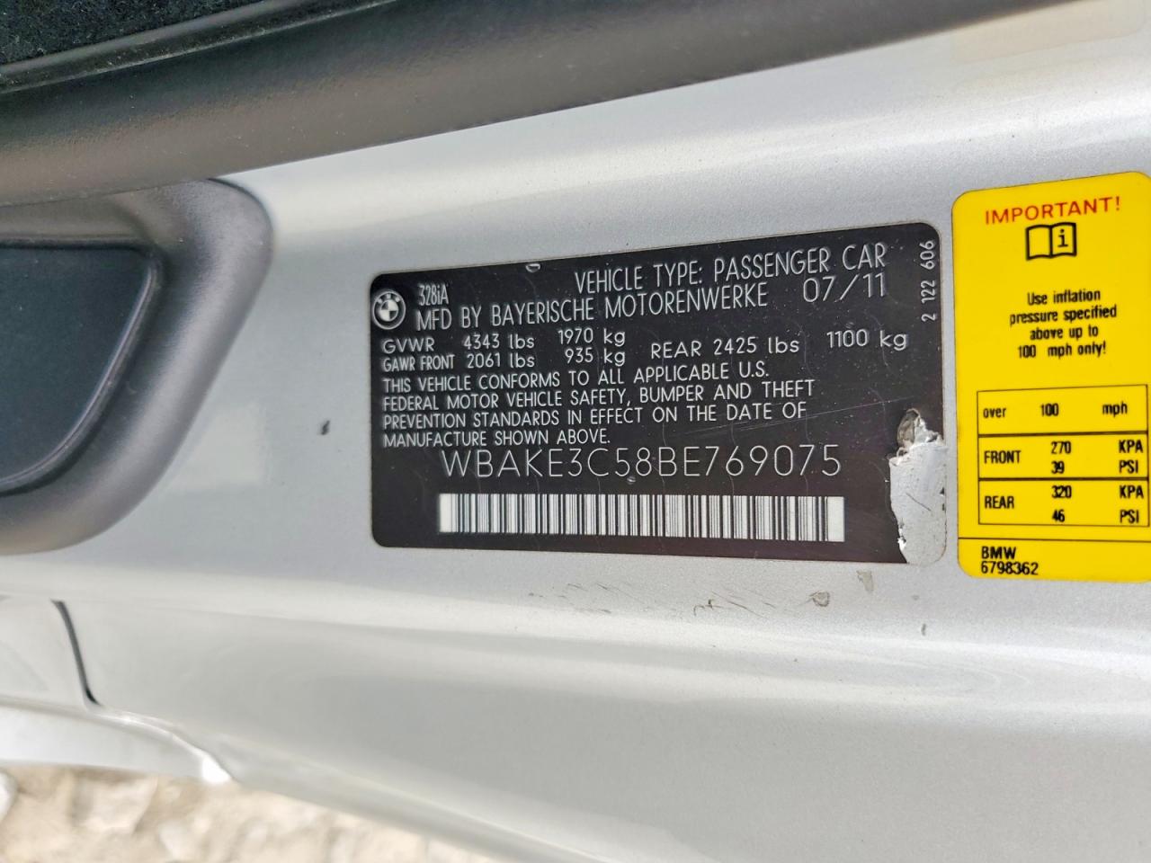 2011 BMW 328 I photo 13