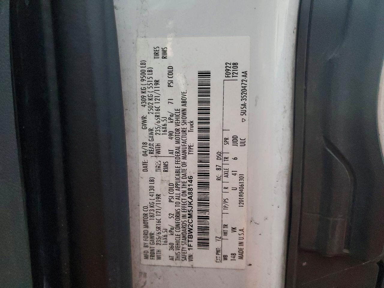 2018 FORD TRANSIT T-350 photo 13