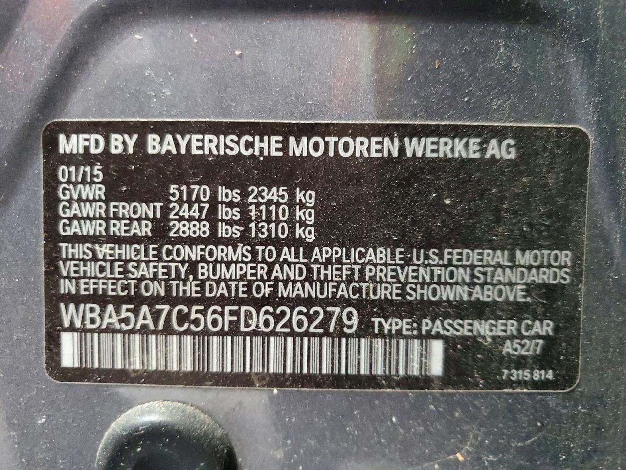 2015 BMW 528 XI photo 12