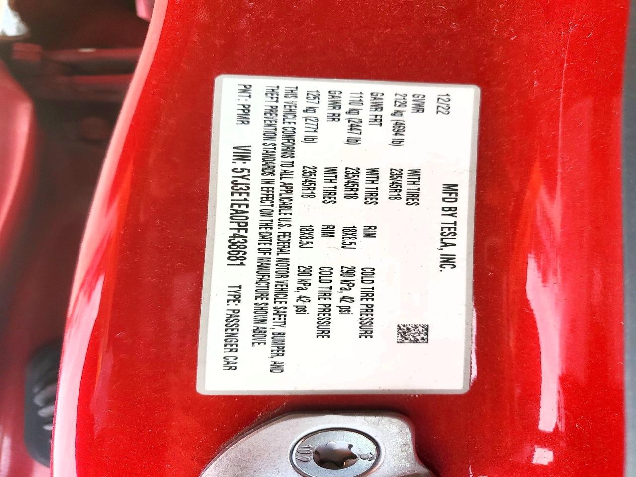 2023 TESLA MODEL 3 photo 12