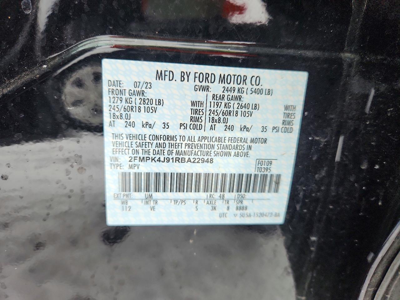 2024 FORD EDGE SEL photo 12