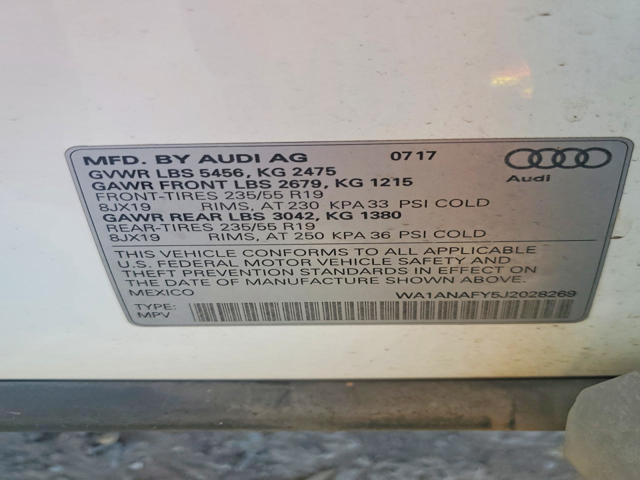 2018 AUDI Q5 PREMIUM photo 13