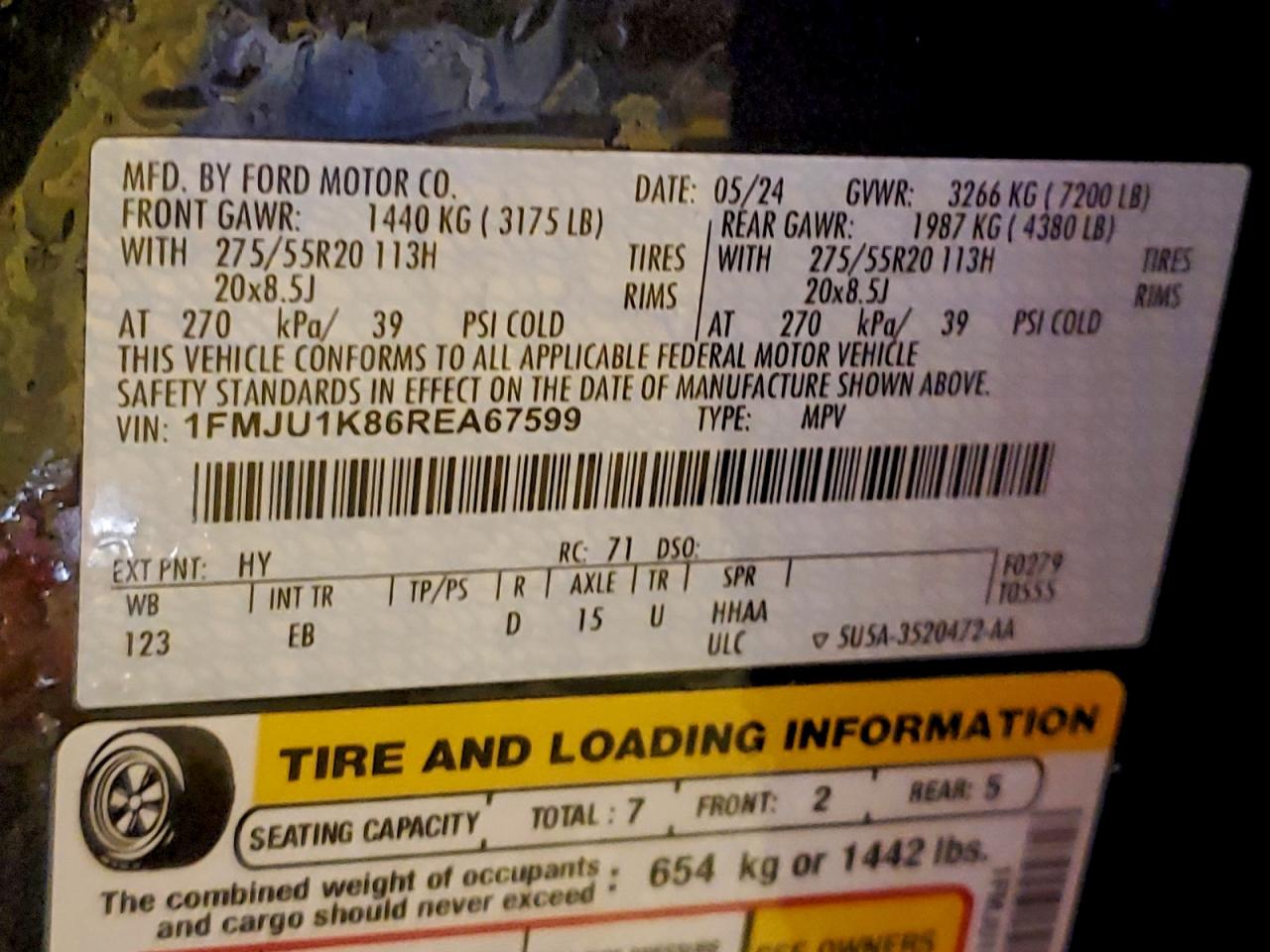 2024 FORD EXPEDITION LIMITED photo 13