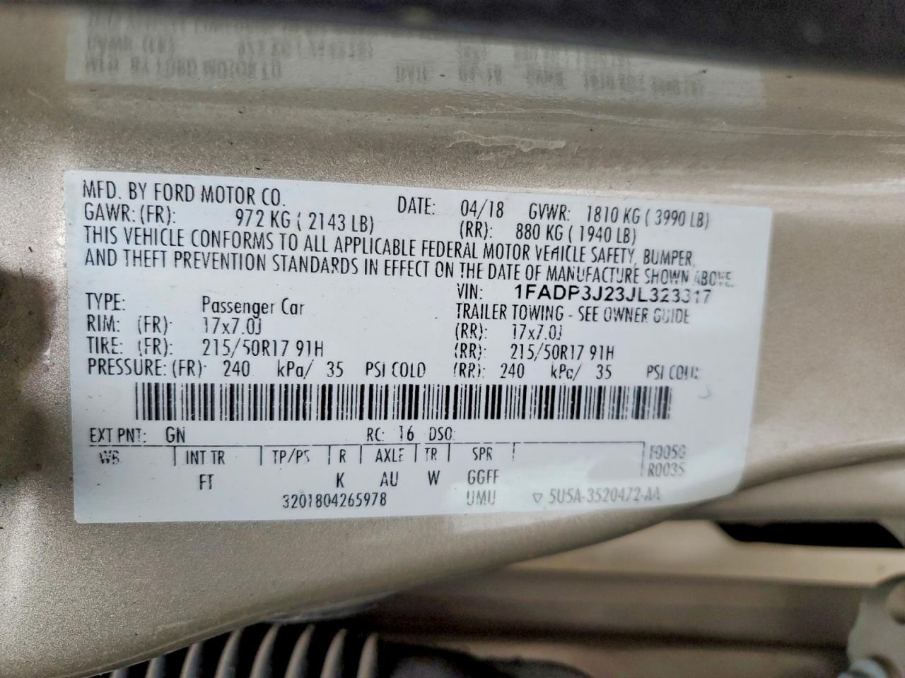 2018 FORD FOCUS TITANIUM photo 12