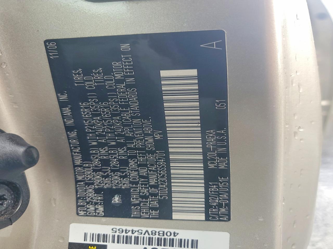 2006 TOYOTA SIENNA CE photo 13