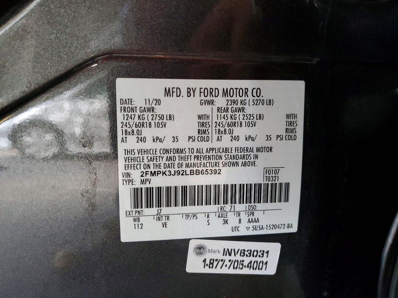 2020 FORD EDGE SEL photo 14