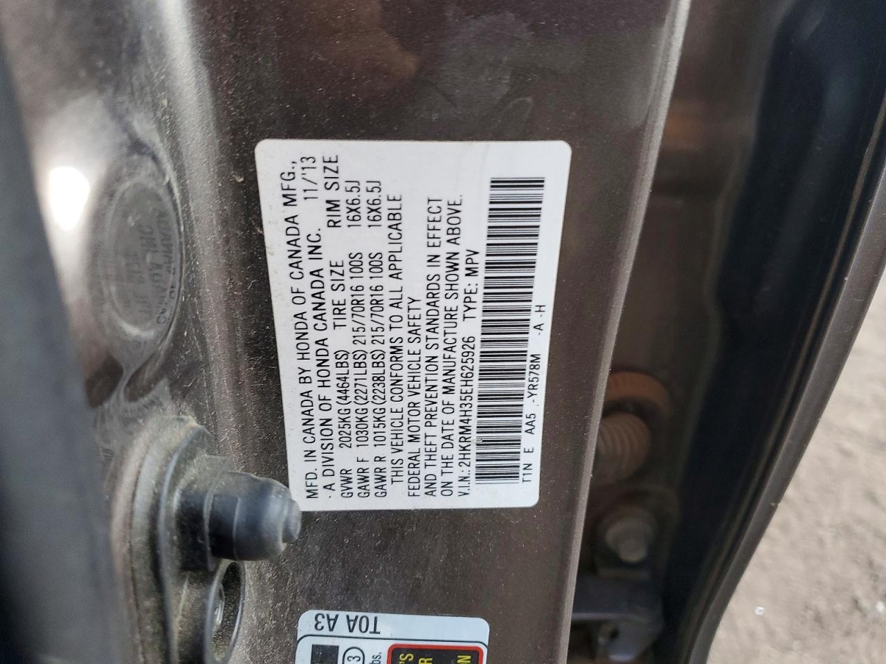 2014 HONDA CR-V LX photo 25