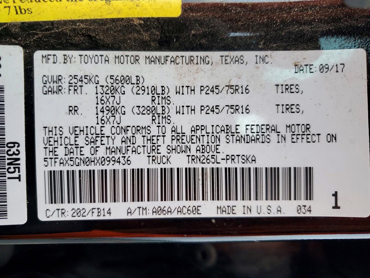 2017 TOYOTA TACOMA DOUBLE CAB photo 12