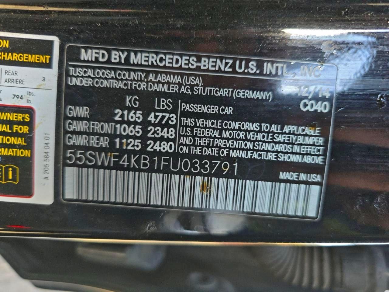 2015 MERCEDES-BENZ C 300 4MATIC photo 10