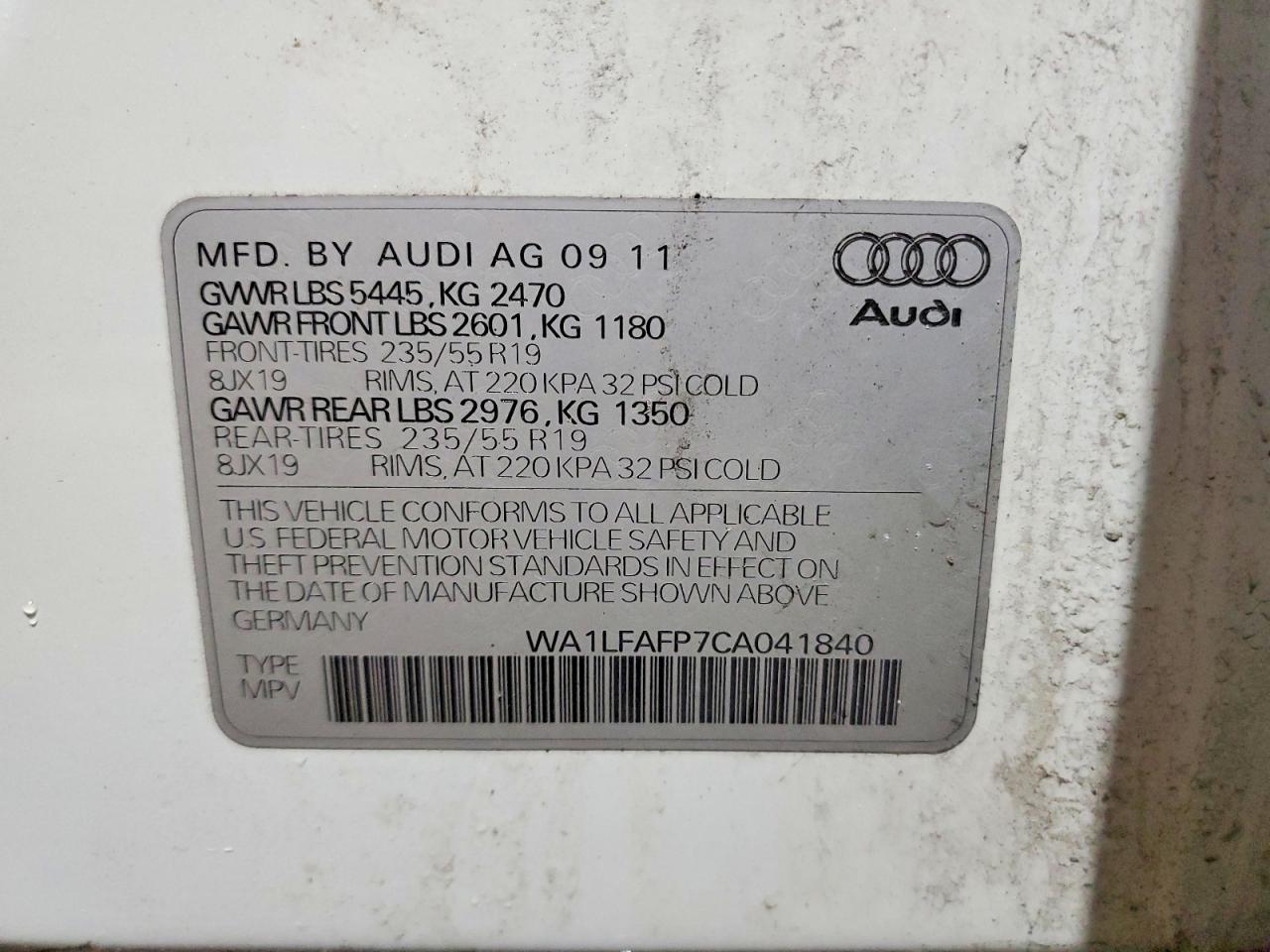 2012 AUDI Q5 PREMIUM PLUS photo 13