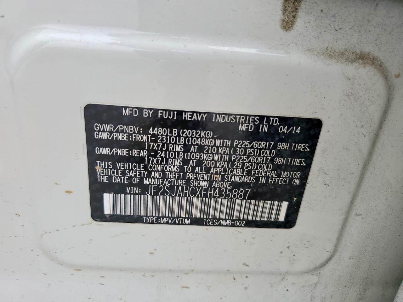 2015 SUBARU FORESTER 2.5I LIMITED photo 12