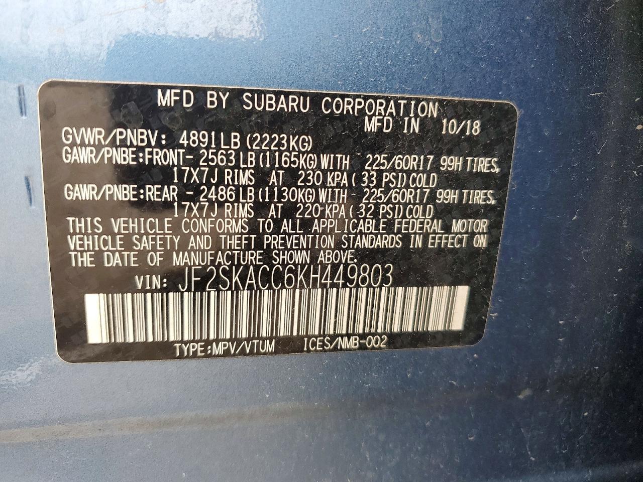 2019 SUBARU FORESTER photo 13