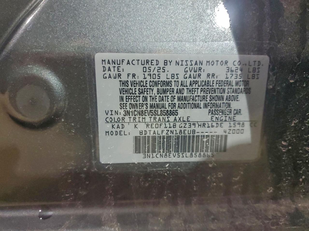 2025 NISSAN VERSA SV photo 12