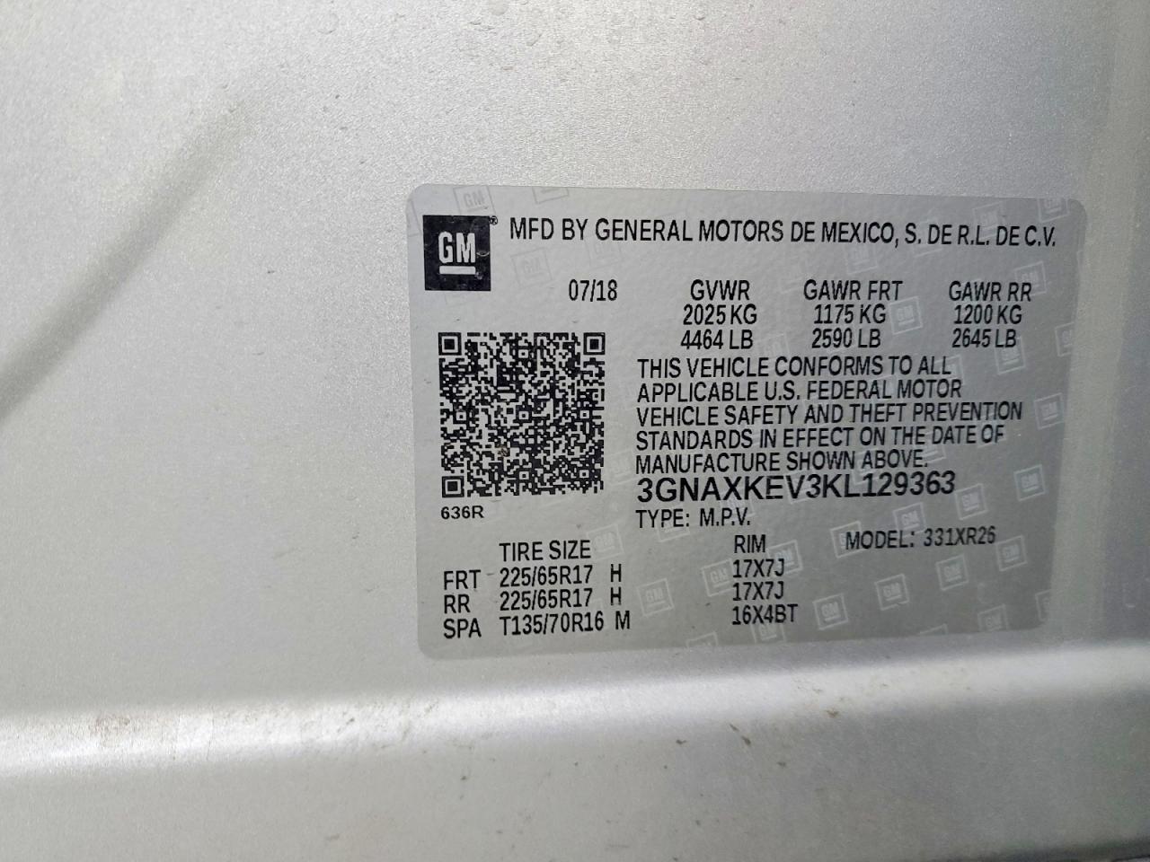 2019 CHEVROLET EQUINOX LT photo 12