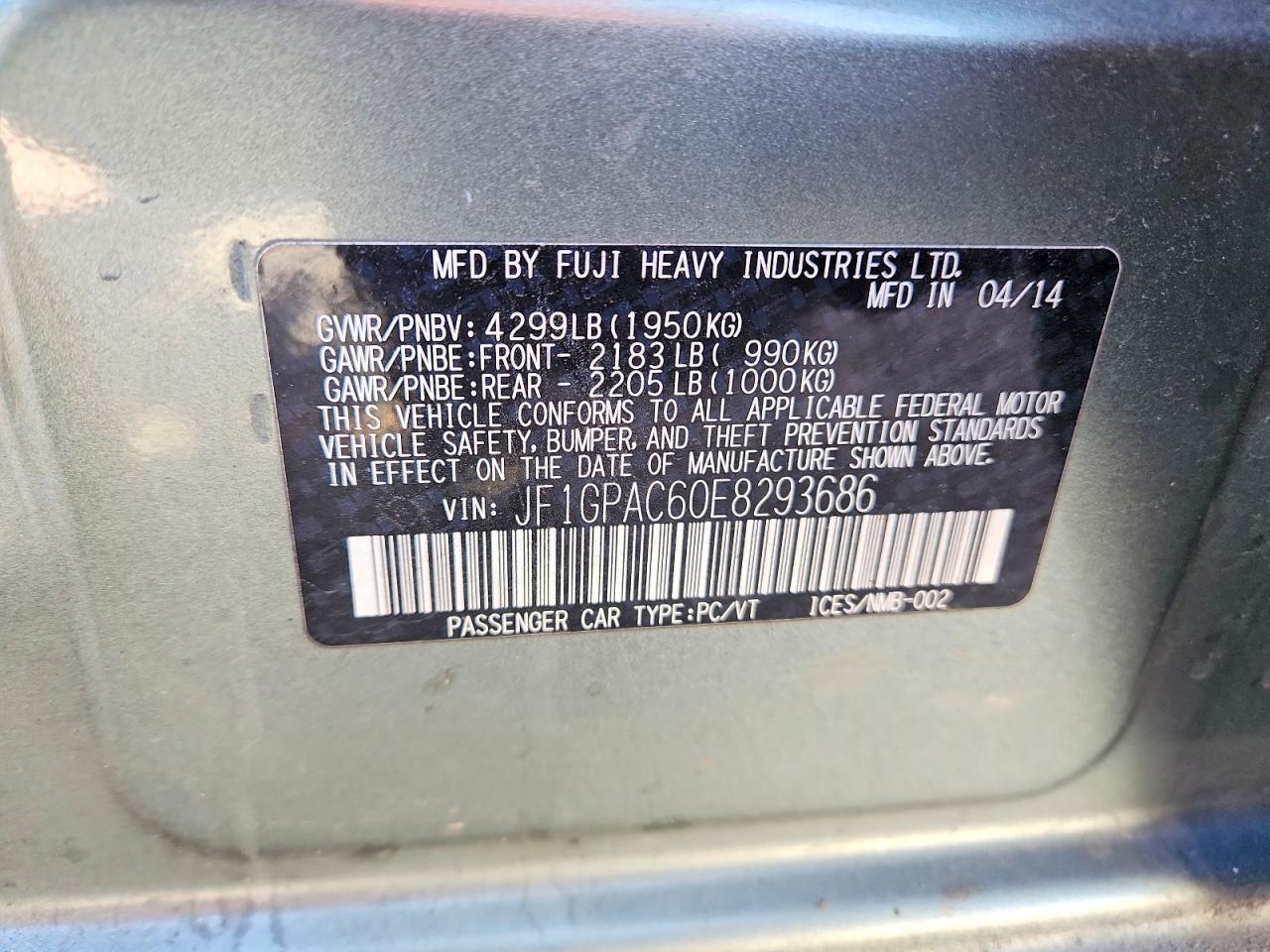 2014 SUBARU IMPREZA PREMIUM photo 12