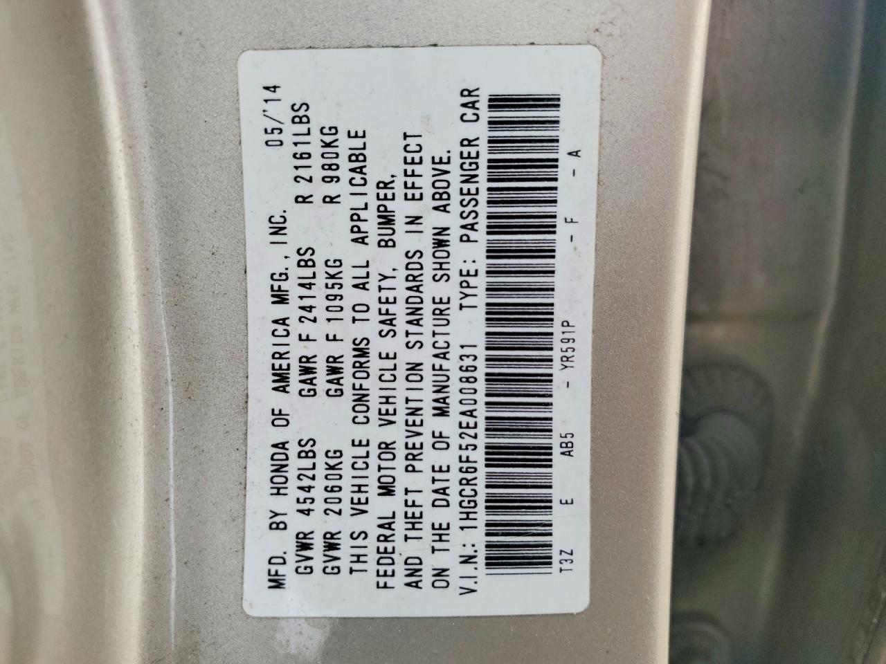 2014 HONDA ACCORD HYBRID EXL photo 12