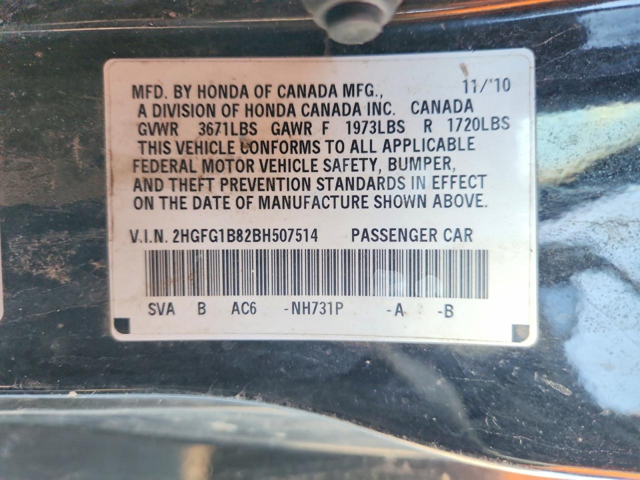 2011 HONDA CIVIC EX photo 13