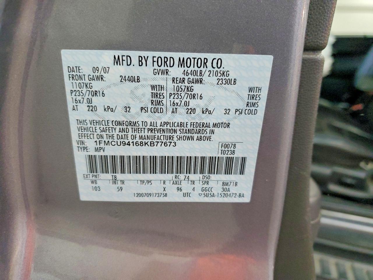 2008 FORD ESCAPE LIMITED photo 14