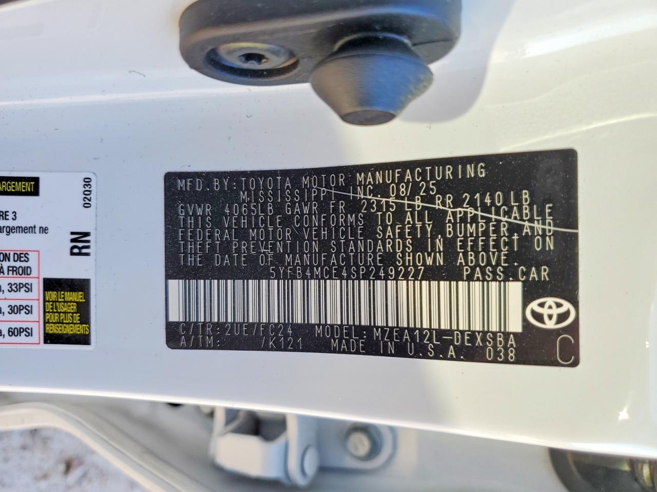2025 TOYOTA COROLLA FX photo 12