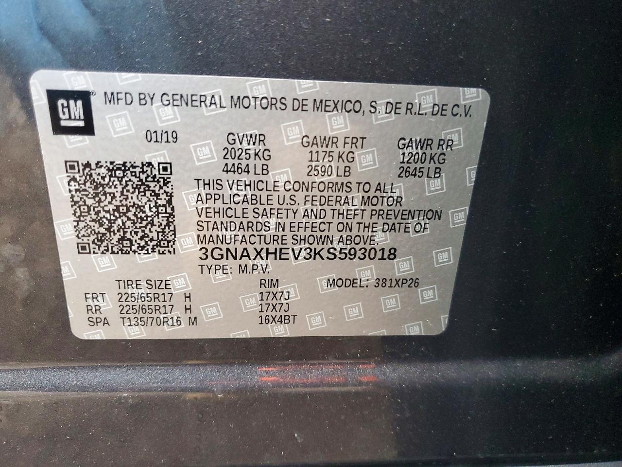 2019 CHEVROLET EQUINOX LS photo 12