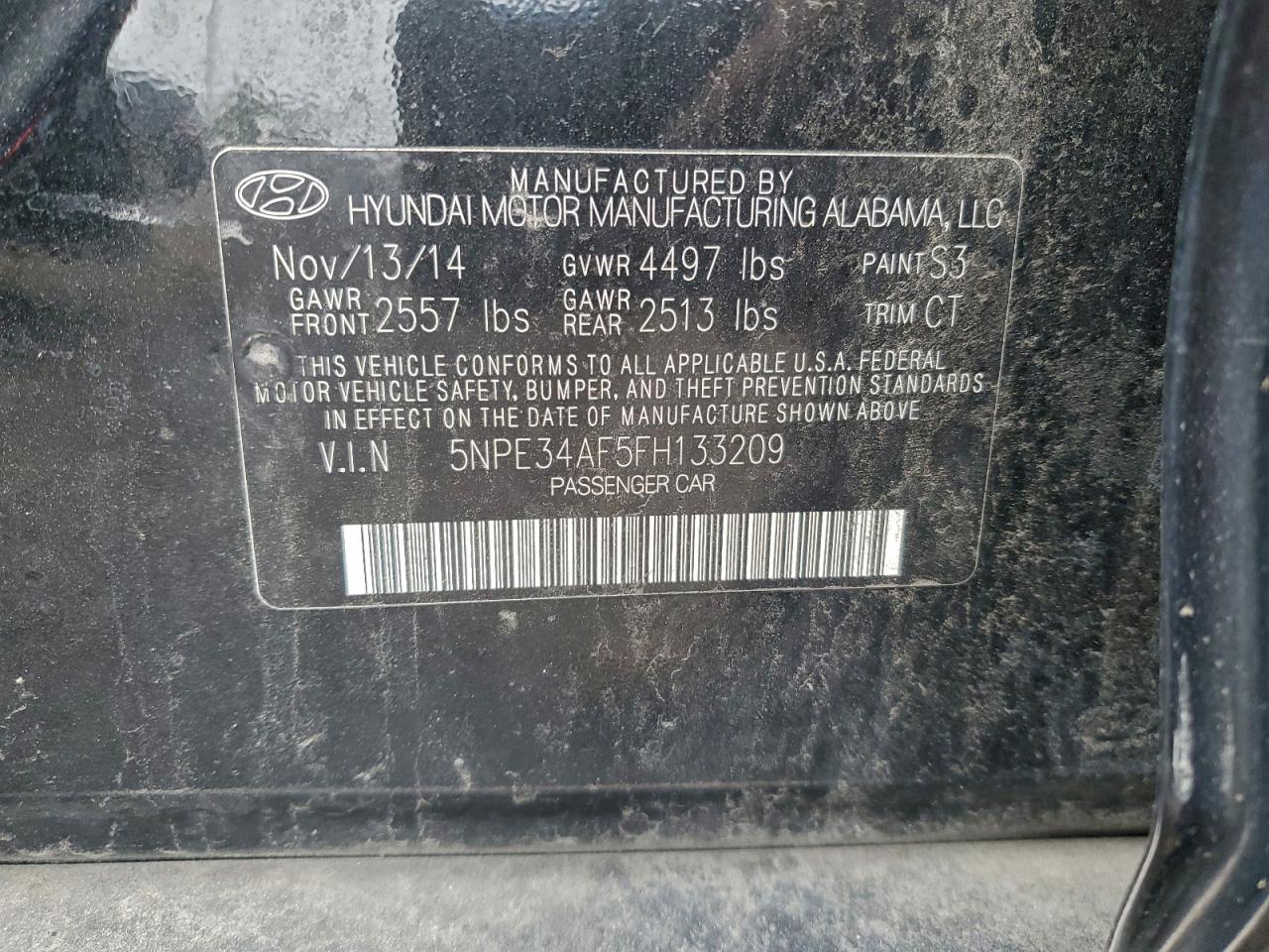 2015 HYUNDAI SONATA SPORT photo 12