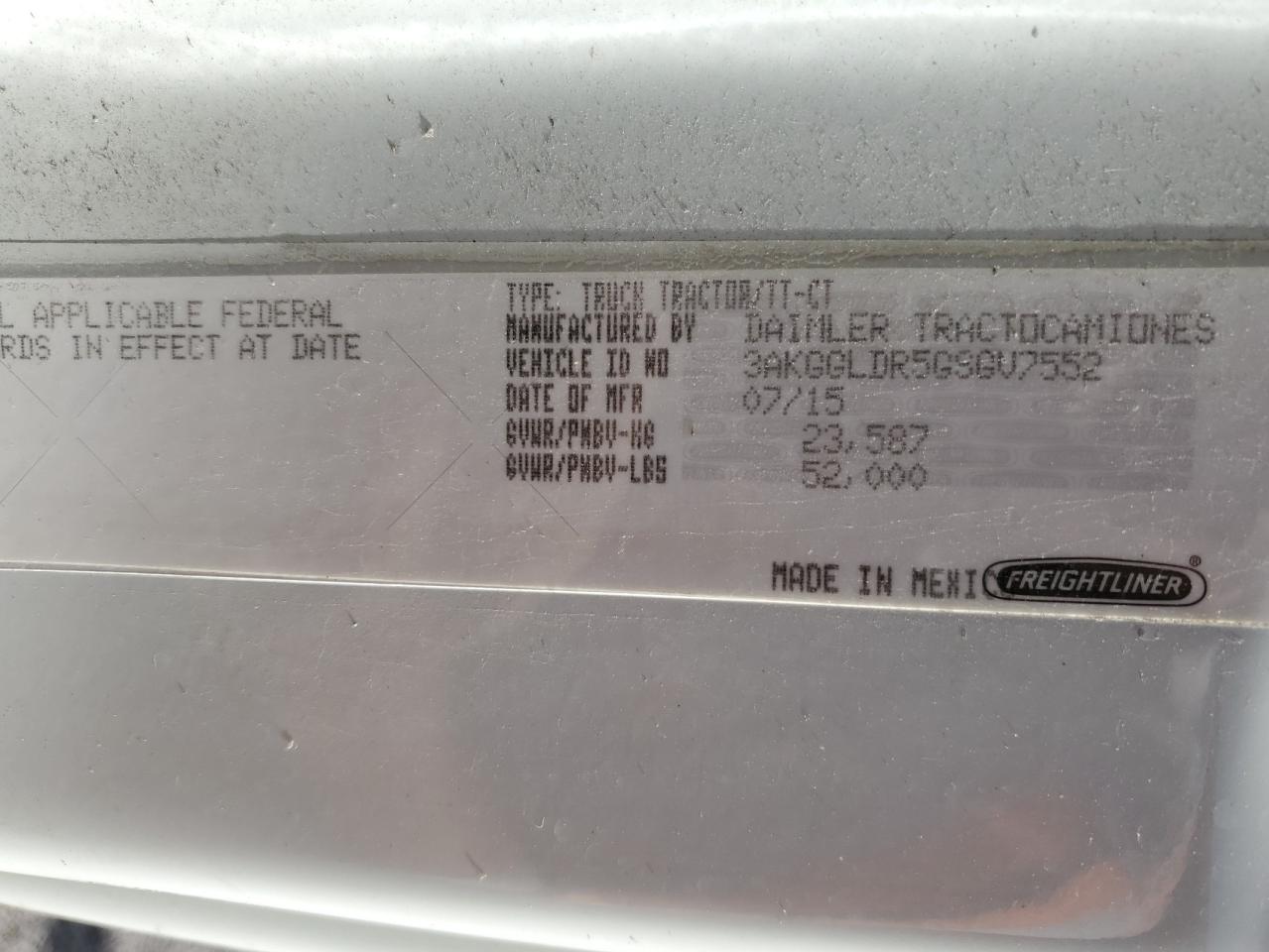 2016 FREIGHTLINER CASCADIA 125 photo 10